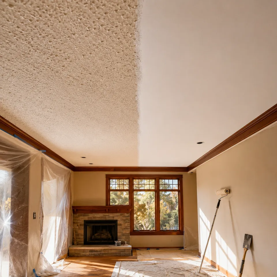 Popcorn Ceiling Removal & Resurfacing