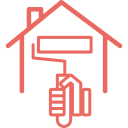 paint roller brush inside a home