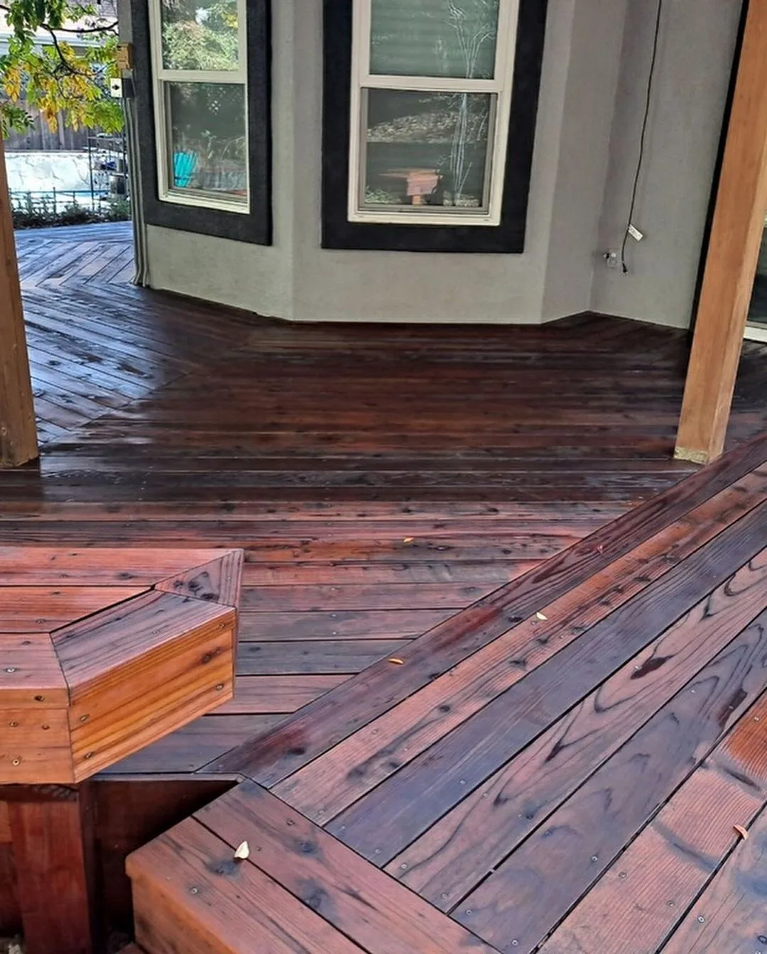 Deck staining